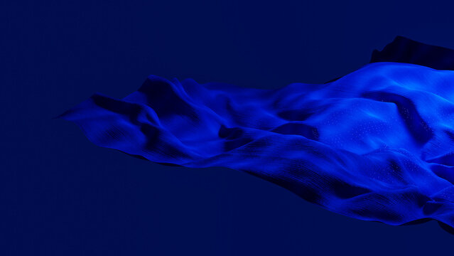 Canvas with blue technological texture and pattern in motion
