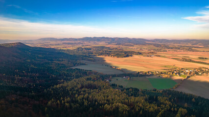 Fototapeta premium Sunset in the Czech mountains