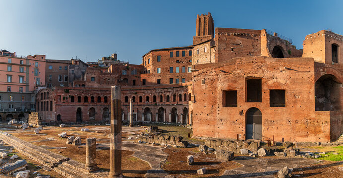 Trajan's Market (Mercati di Traiano) is a large complex of ruins in the city of Rome, Italy 