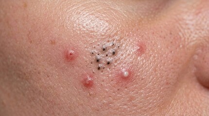Fototapeta premium Skin blemishes texture close up