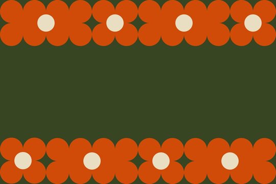 Creative frame with abstract flowers