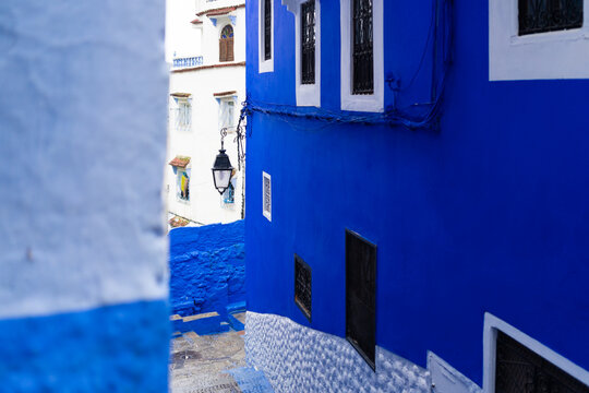 Blue Alley in Chefchaouen, Morocco