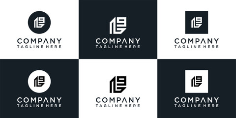 Company logo template designs with modern and minimalist style.