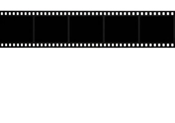 Obraz premium A black film strip on a transparent background for cinematic or movie related projects and designs