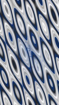 Abstract Hypnotic Wavy Ovals Pattern Animation Loop.