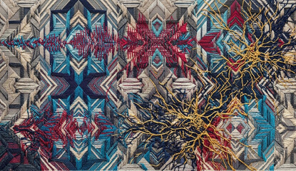 The images showcase a diverse range of carpet designs, from the gentle nuances of nature and sleek modern styles to unique cultural and artistic motifs, each helping to create a distinctive atmosphere