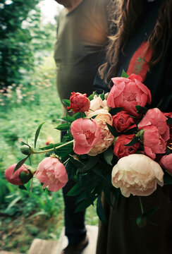 Bouquet of Peonies in Summer Light  
