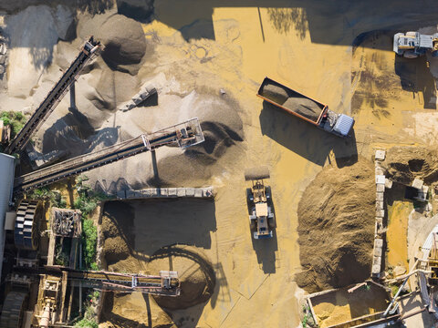 Aerial View of Sand and Gravel Processing Plant