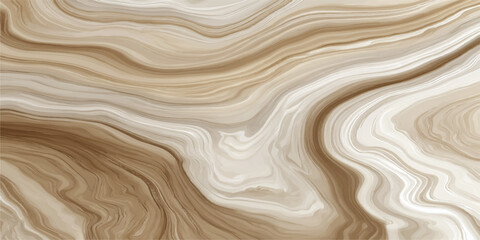Obraz premium A smooth chocolate brown wooden texture background featuring golden liquid swirls and a flowing silk wave pattern for a soft textile wallpaper design