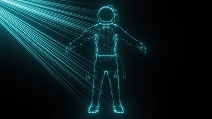 Abstract holographic Astronaut © turbomotion046