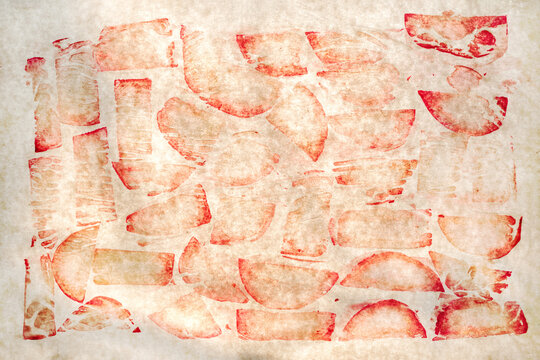 Parchment paper with traces of baked vegetables.