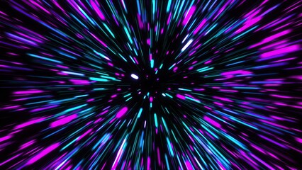 Fototapeta premium Hyper jump, Speed of light