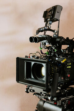 Professional video camera setup for film production