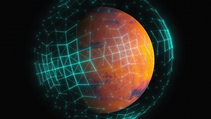 Mars with connection dots © turbomotion046