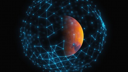 Mars with connection dots © turbomotion046