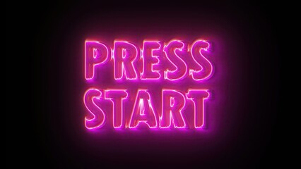 Press start text