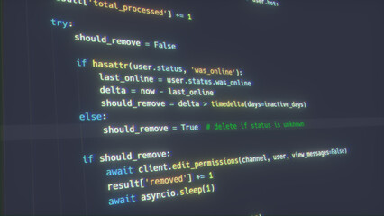Fototapeta premium Computer programming code