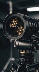 Fototapeta premium Professional Camera Lens Focused On Detail, Ready For Capturing Visual Stories And Moments
