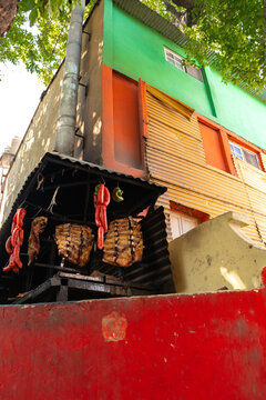 Grilled Beef in Caminito Buenos Aires Argentina