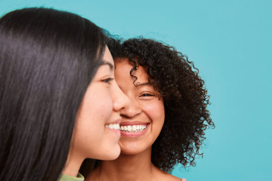 Portrait of two smiling women