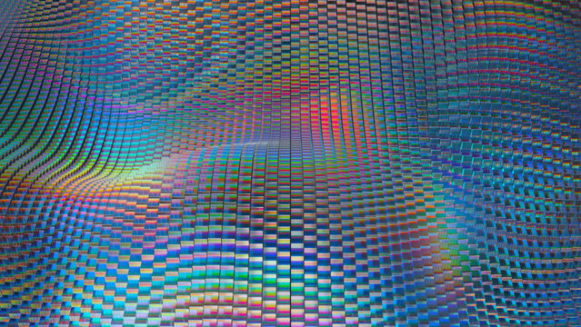 3d render Waves blocks