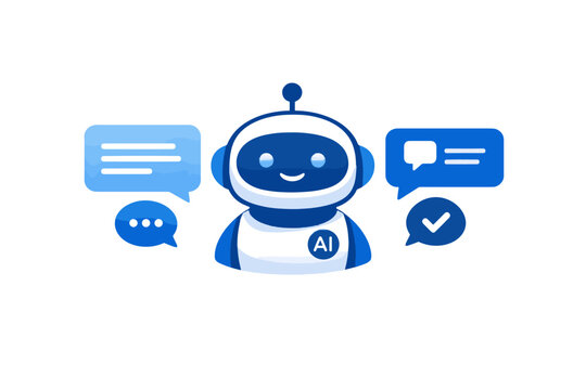 White clean icon illustration ai vector interface svg flat chatbot style isolated