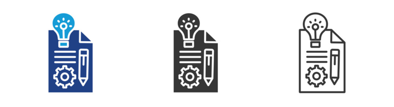  proposal icon set multiple style collection	