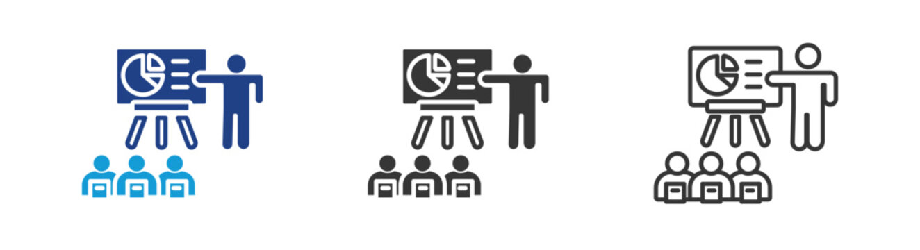  presentation icon set multiple style collection	