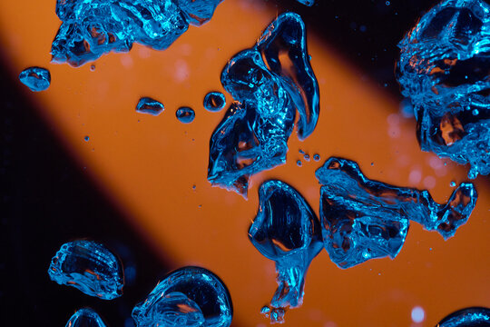 Abstract Blue Color Water Bubbles 