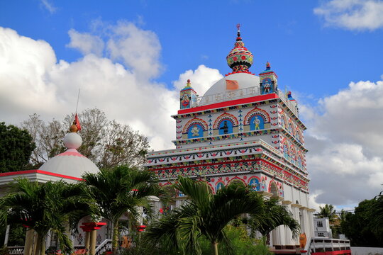Vibrantly decorated Maheswarnath Mandir Temple facade