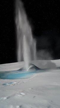 Enceladus Moon Plumes Erupting in Space