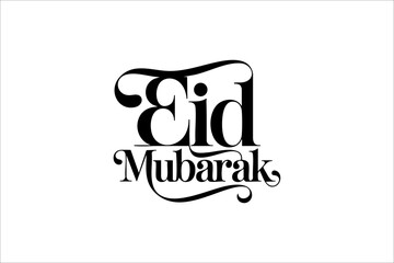 Obraz premium Eid Mubarak Vector Typography