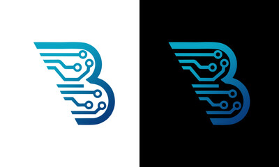 logo design initial letter b ... © inka