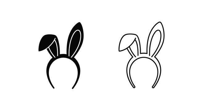 Cute bunny ears headband Vector