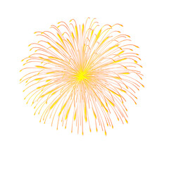 Fototapeta premium Golden Firework Burst Isolated with Background