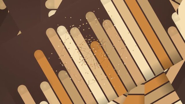 Popsicle Sticks Arranged on Brown Background.