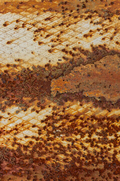 Abstract patterns in rusted metal surface