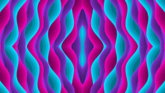 Vibrant Abstract Wavy Pattern Animation Background.