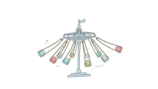 Video Spinning Amusement Ride Icon