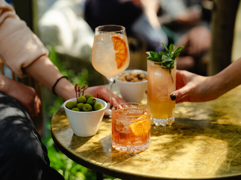 Olives with cocktails 