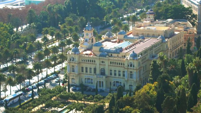 Town Hall (Ayuntamiento) in city of Malaga, Spain
