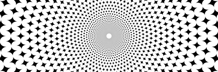 horizontal beautiful spin black glowing star on white for background and design. © eNJoy Istyle