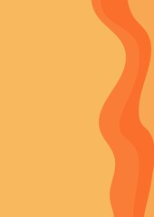 Naklejka premium Orange wavy shape abstract backdrop