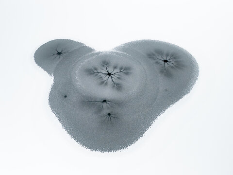 ice on a winter lake surface 