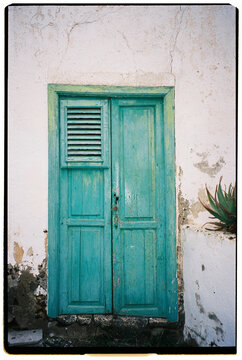 Aged Turquoise Door