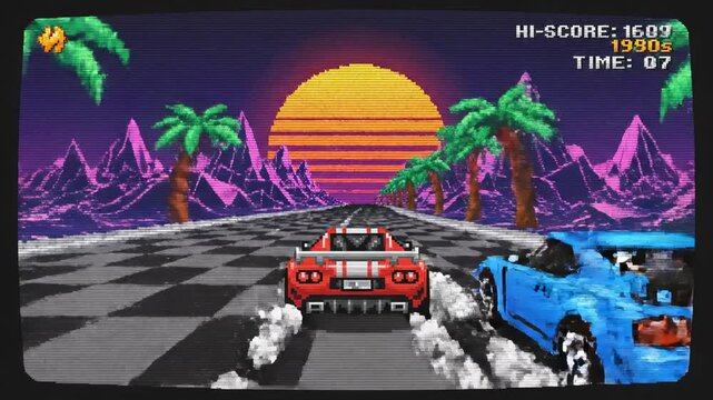 Retro Racing Game - A Nostalgic Pixelated Adventure.