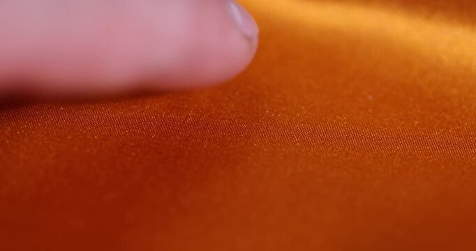 genuine orange silk fabric for making clothes , soft fine silk quality fabric for making clothes