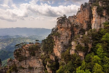 a rocky mountain in Hunan, China