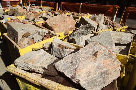 Construction site stones