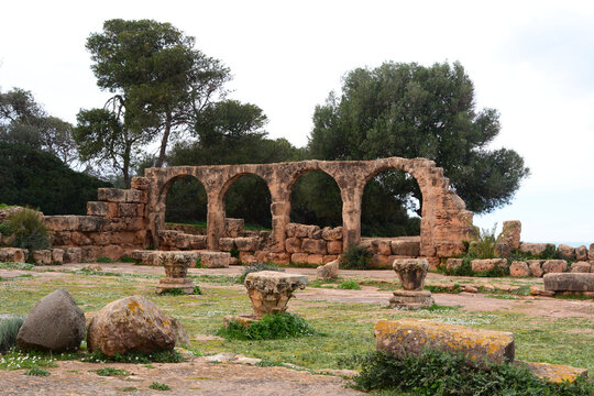 Ancient ruins at Tipaza archaeological site. Algeria
